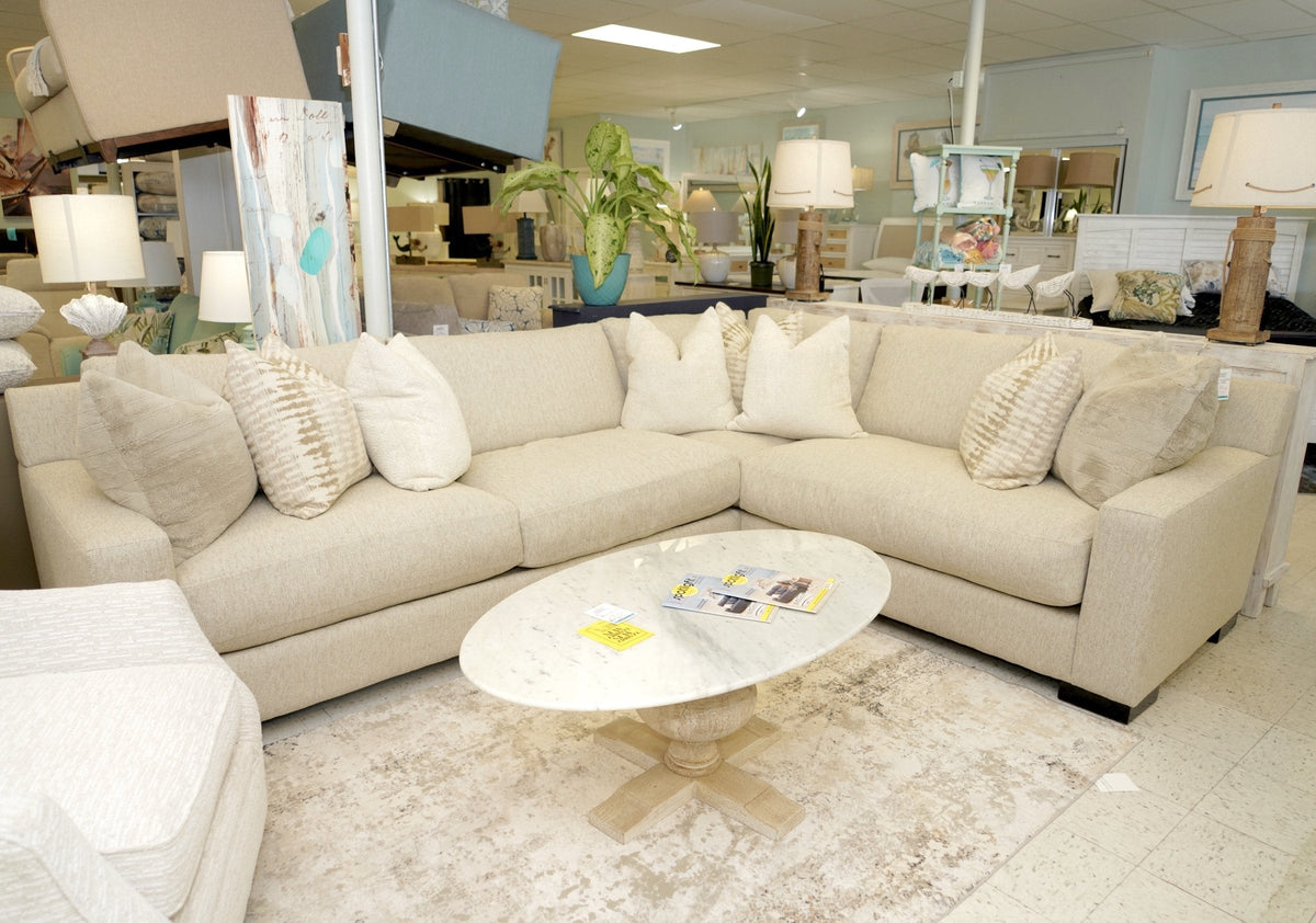 John Michael Designs sectional on the Atlantic Fine Furniture floor