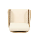 Hueber - Outdoor And Rope 4 Seater Chat Set With Cushions - Teak