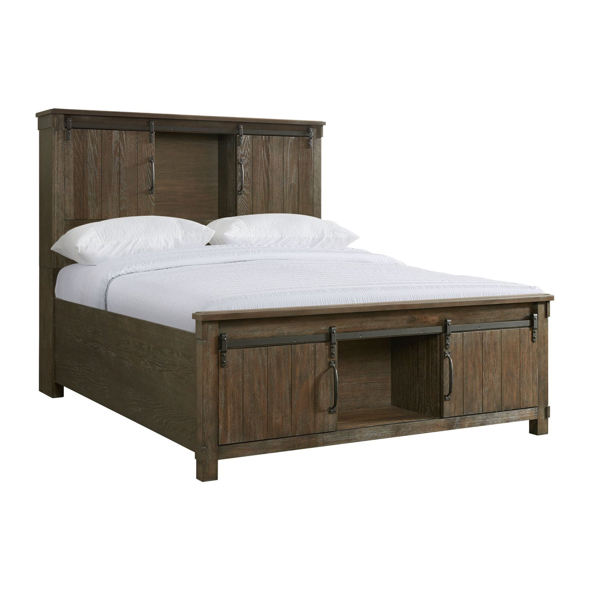 Scott Platform Storage Bed in Dark Brown by Elements International, view 2