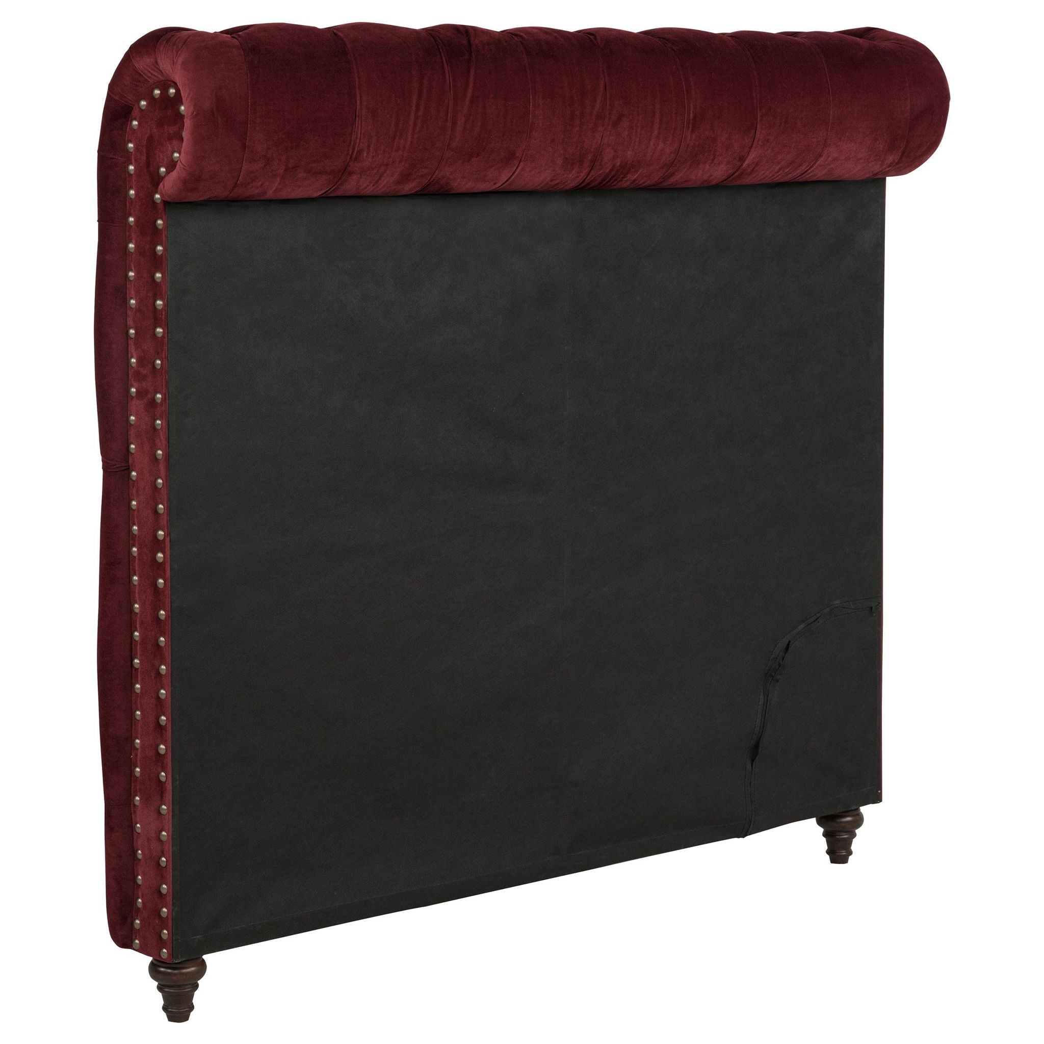 Devon 57-inch Upholstered Full Headboard Wine Red