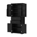Elegant Multi Functional Storage Cabinet With Slide Rail Drawers, Adjustable Shelves