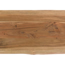 Farmhouse Design Acacia Wood Dining Bench With X Shaped Metal Legs - Brown / Chrome