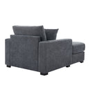 Oversized Chaise Lounger Modern Style Sofa Couch, With Pillows, Charge Station & Cup Holders