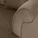 Upholstered Chaise Lounge With Scroll Arms, Turned Legs And 2 Pillows