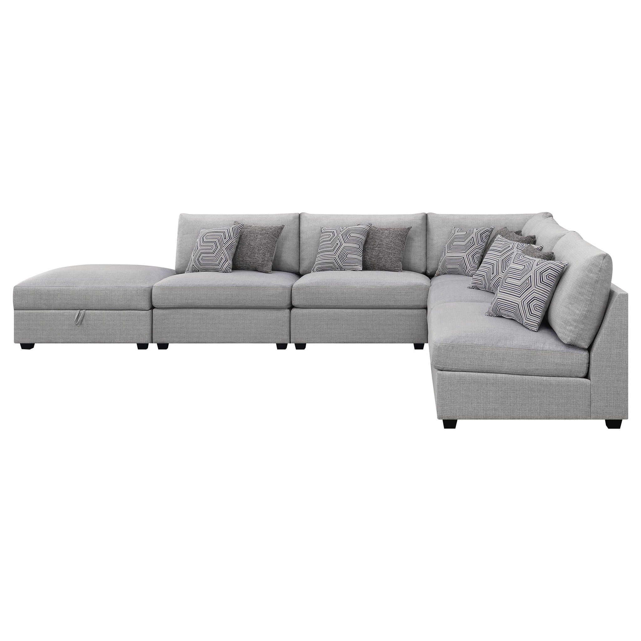 Cambria 6-piece Upholstered Modular Sectional Sofa Grey