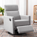 Modern Upholstered Rocker Nursery Chair Plush Seating Glider Swivel Recliner Chair
