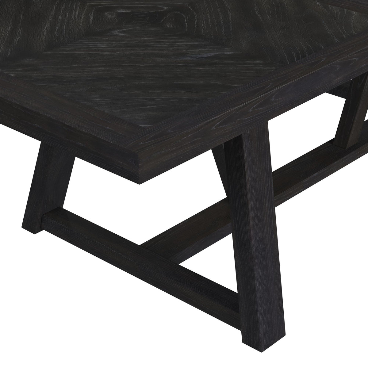 Transcend Dining Table With 22" Leaf in Charcoal by Elements International, view 2