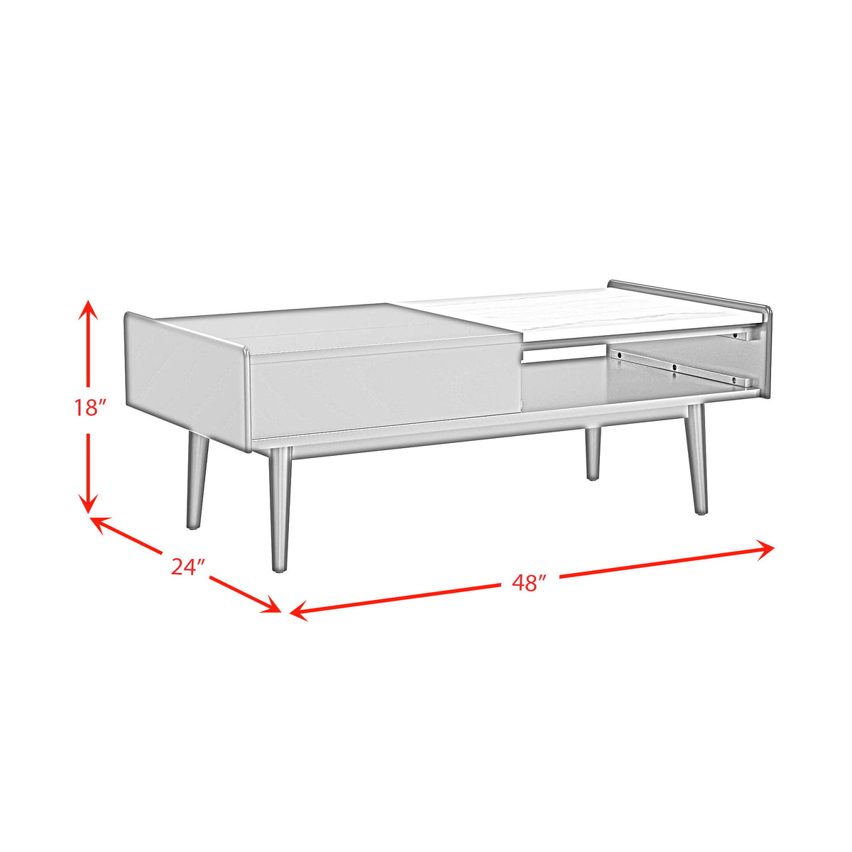 Lanette Occasional Table in Black by Elements International, view 3