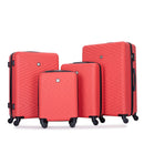 Luggage 4 Piece Lightweight Suitcase With Rotating Wheels With Tsa Lock,