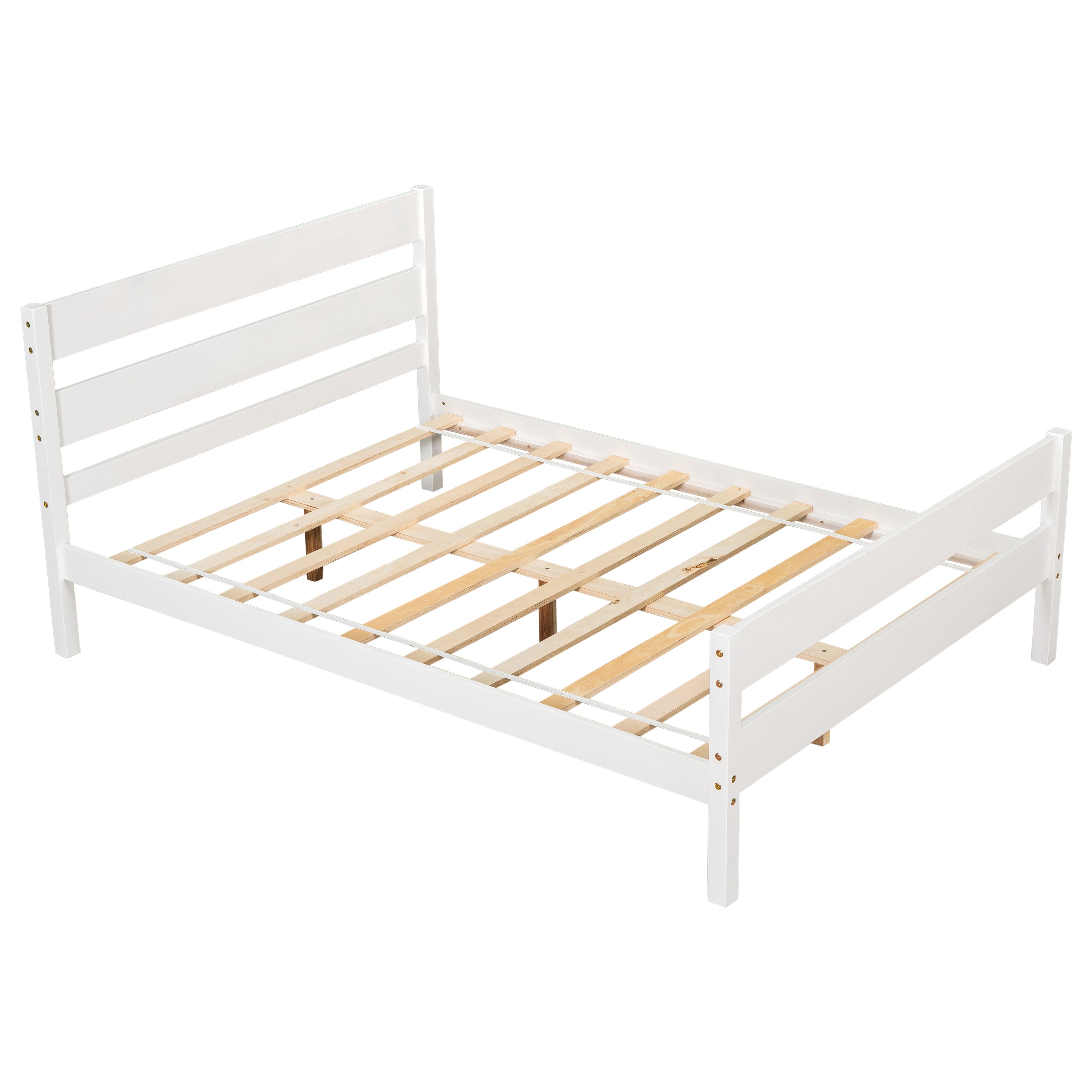 Full Bed with Headboard and Footboard,White(New SKU:W504P149039)