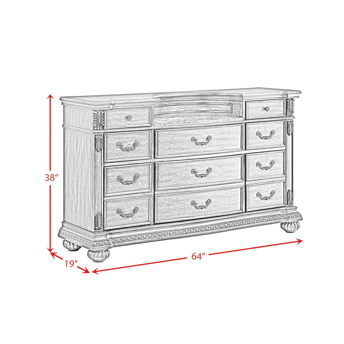 Cadenza Dresser in Brown by Elements International, view 2
