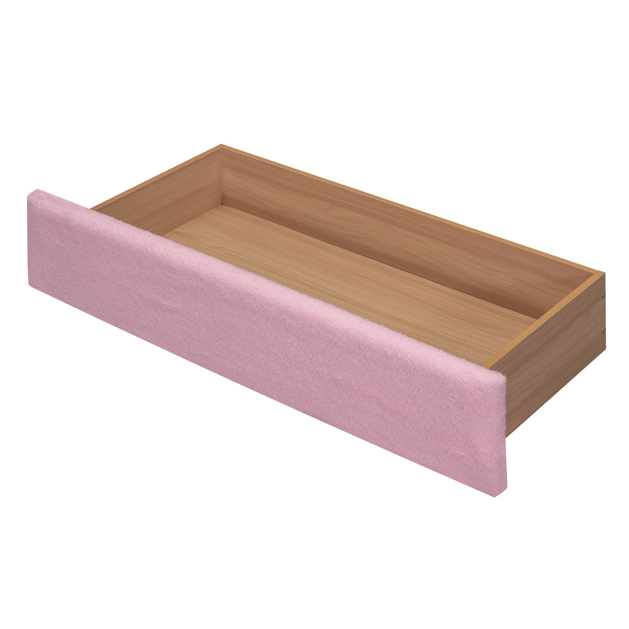 Full Size Upholstered Storage Platform Bed with Cartoon Ears Headboard, LED and USB, Pink - Atlantic Fine Furniture Melbourne FL