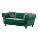 Chesterfield Set With Roll Armrest & Nailhead