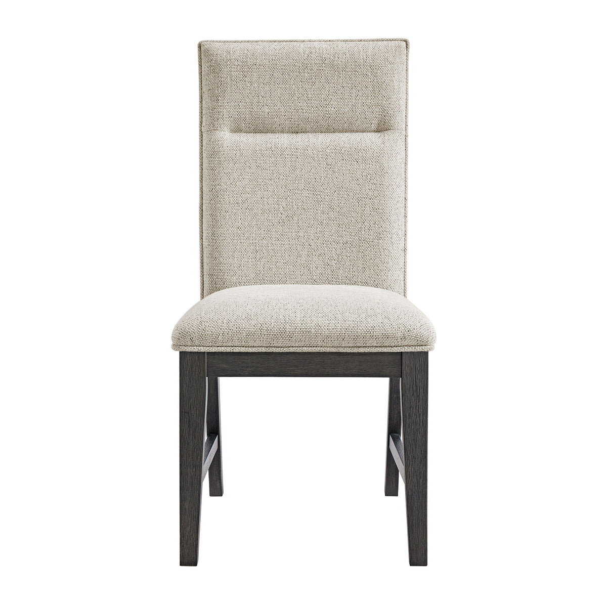 Axel Fabric Dining Chair (Set of 2) in Light Gray / Espresso by Elements International, view 2
