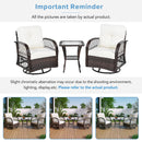 3 Piece Outdoor Chair & Table Set Chat Set, 2 Person Rattan Seating Group