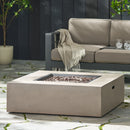 Modern 50,000 Btu Square Fire Table With Propane Tank