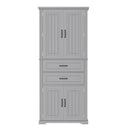 Elegant Multi Functional Storage Cabinet With Slide Rail Drawers, Adjustable Shelves