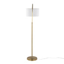 Salon Reader Contemporary Floor Lamp - Gold / White