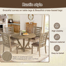 Dining Chairs Modern Farmhouse Rustic Look Distressed Design Ladderback Solid Wood (Set of 2) - Grayish Brown