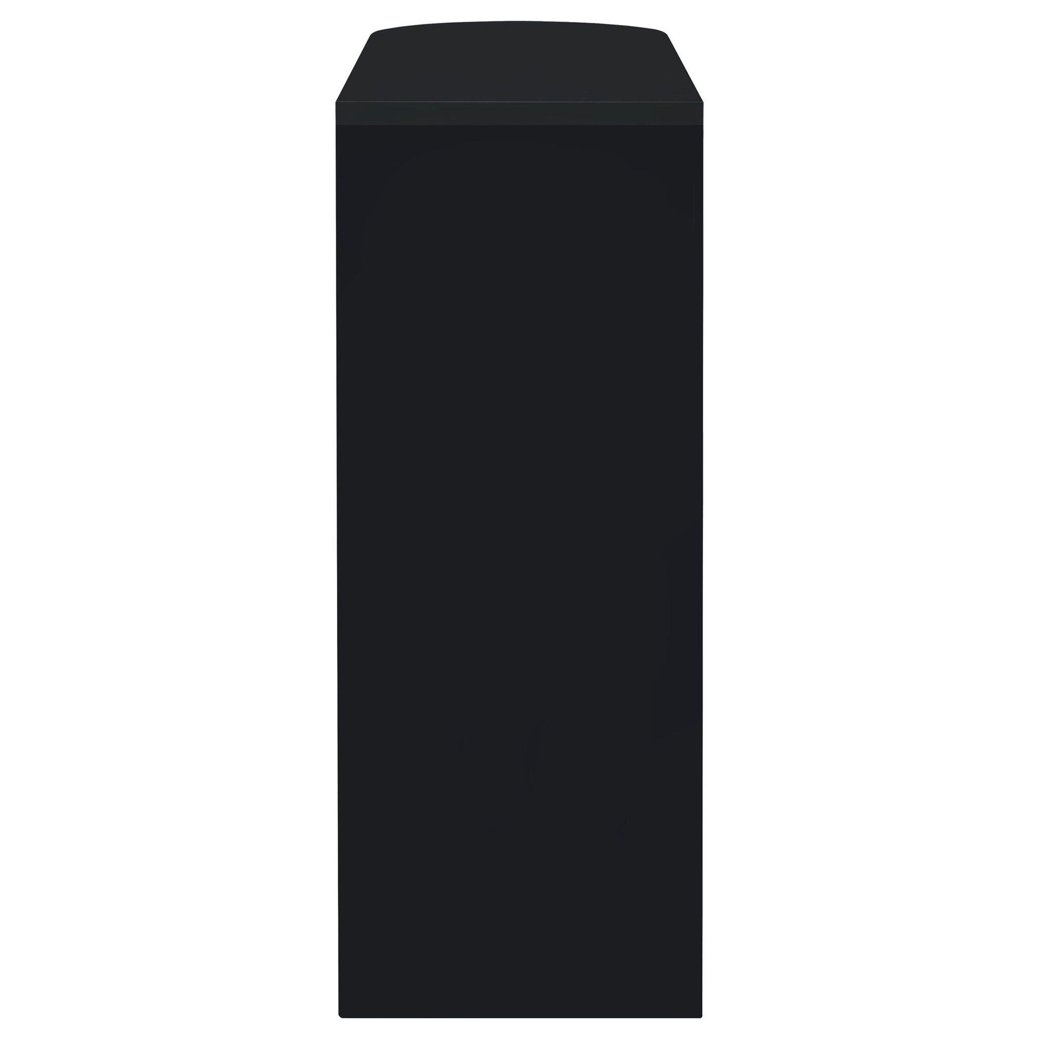 Adolfo Rectangular 2-tier Home Bar Table Black High Gloss