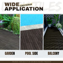 Acacia Hardwood Interlocking Deck Tiles, Striped Pattern