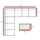 Comfortable Modern Patio Rattan Sectional Set With Cushions