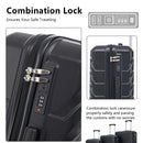 3 Pieces Set 20" / 24" / 28" Spinner Wheel Luggage With Combination Lock