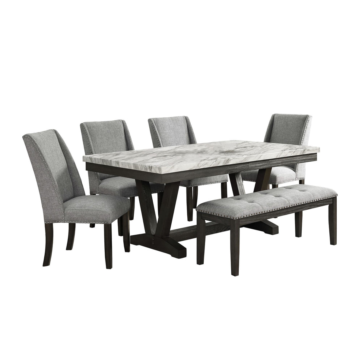 Everdeen Dining Set in Gray by Elements International, view 2