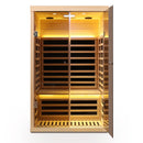 Low EMF, Wide Space Hemlock Double Doors Great Glass Luxury Indoor Far Infrared Sauna Room