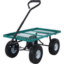 Heavy Duty Steel Garden Cart With Mesh Sides