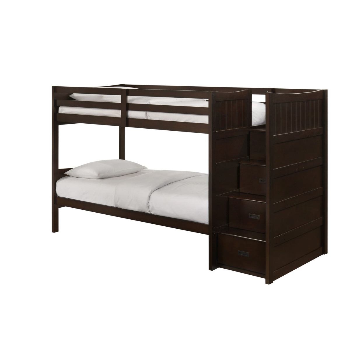 Sami Step Bunk With Right Headboard in Dark Brown by Elements International, view 2