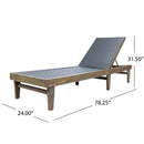 Summerland Chaise Lounge Dark Mesh Outdoor Seating - Dark Gray