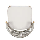 Outdoor 26" Counter Height Metal Frame Counter Stools With Scallop Shaped Backrest & Water Resistant Cushions