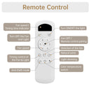 Modern Ceiling Fans Dimmable LED Light Quiet DC Reversible Motor For Indoor & Outdoor - White