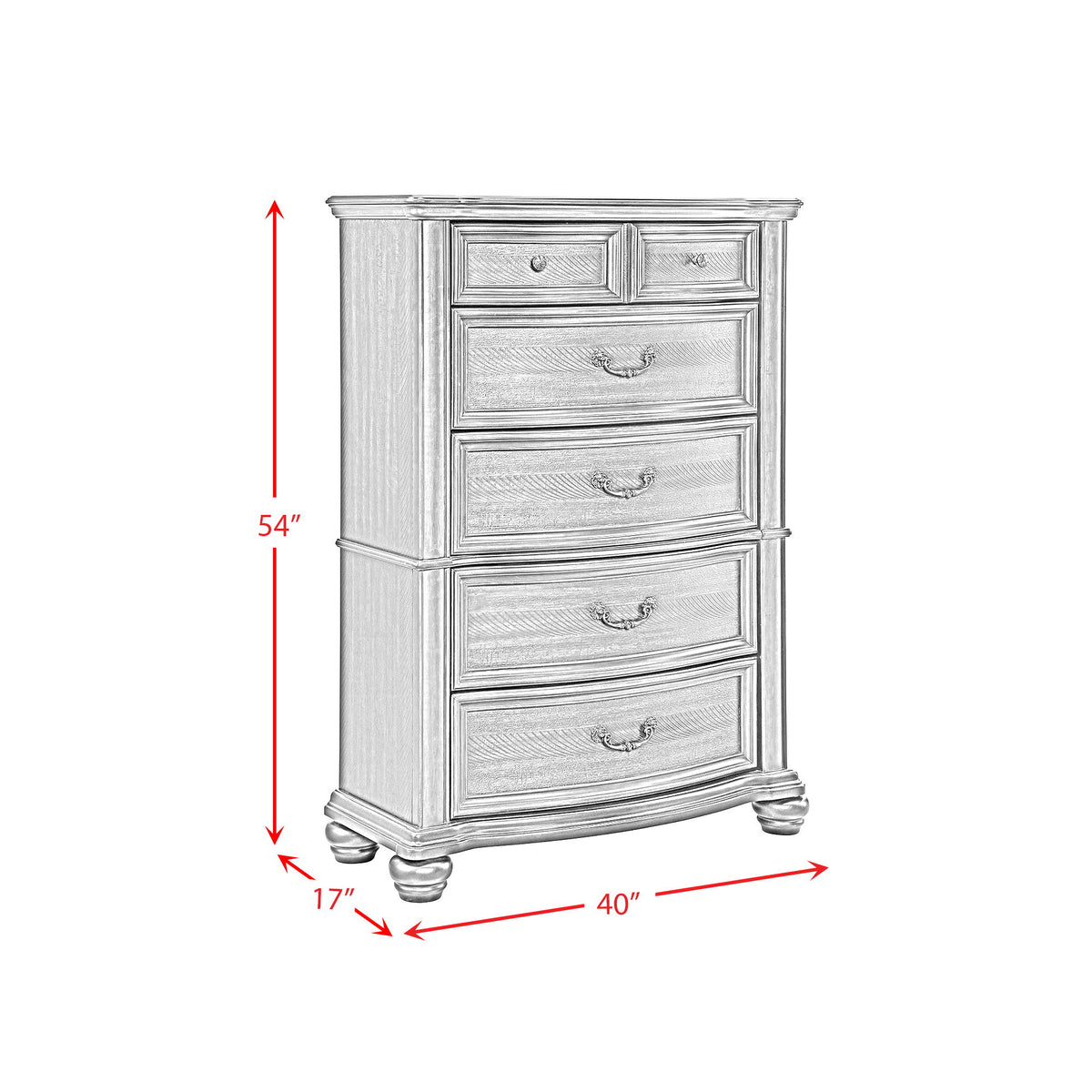 Brunswick 5-Drawer Chest in Mahogany by Elements International, view 2