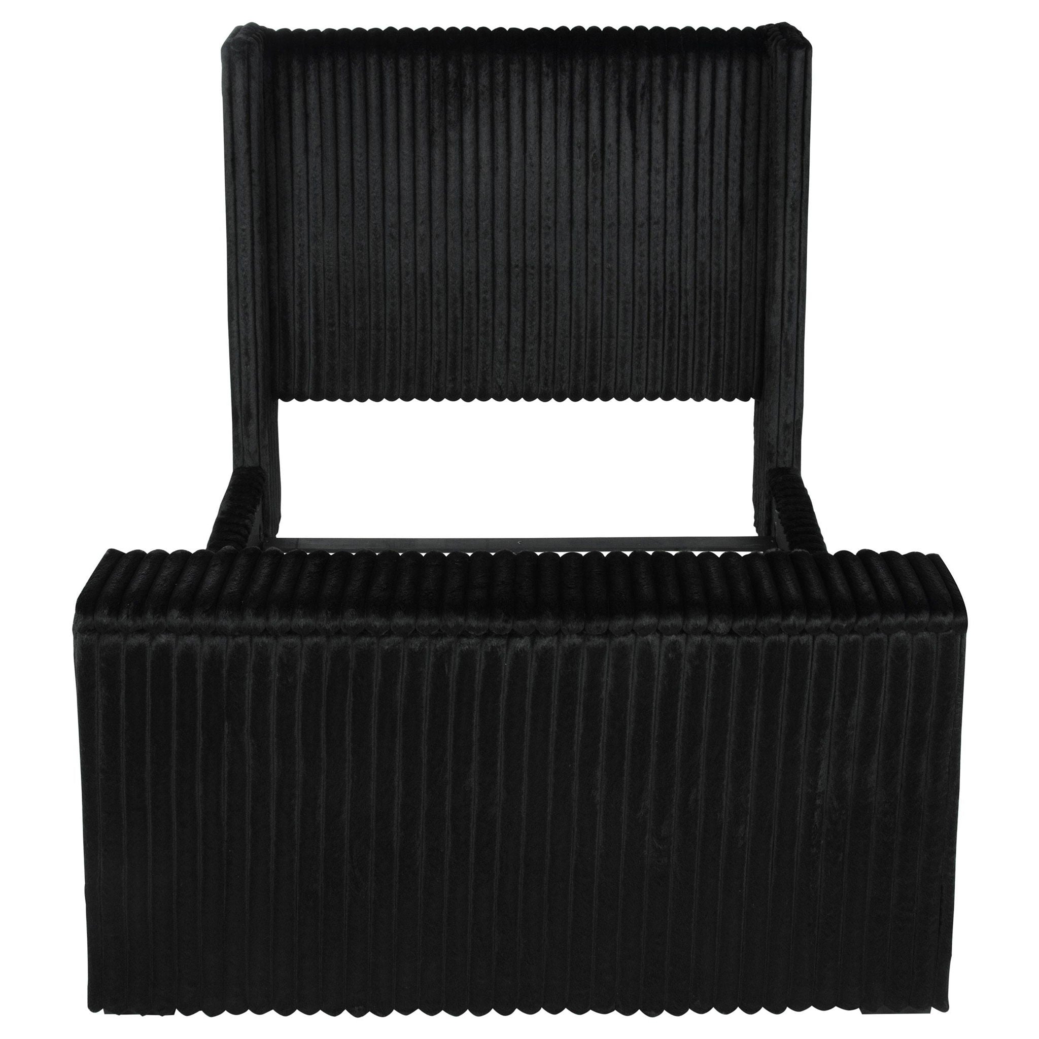 Centergrove Upholstered Queen Wingback TV Bed Black