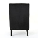 Elegant Velvet Club Chair With Tonal Piping