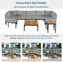 Outdoor Sectional Sofa Set Patio Seating Group With Cushions