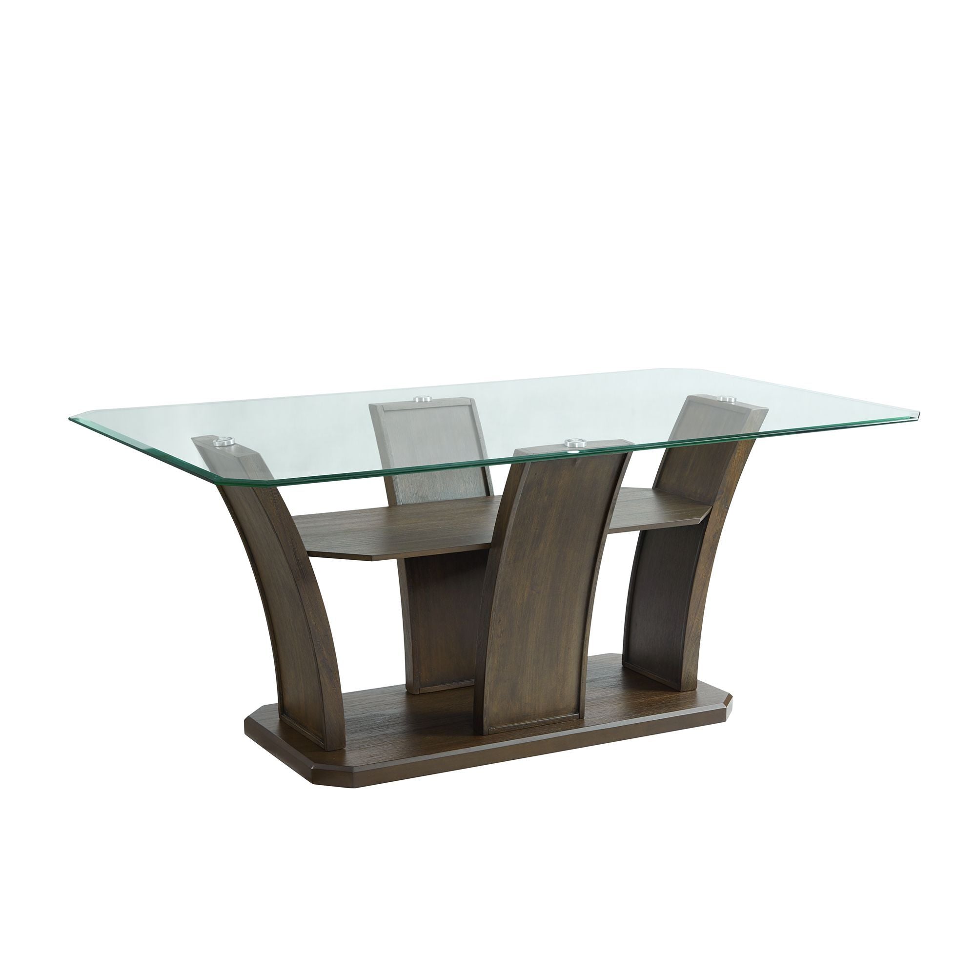 Dapper Rectangular Dining 5 Piece Set (Table And Four Chairs) in Walnut by Elements International, view 2