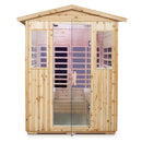 4 Person Old Fir Far Infrared Outdoor Sauna Room - Natural