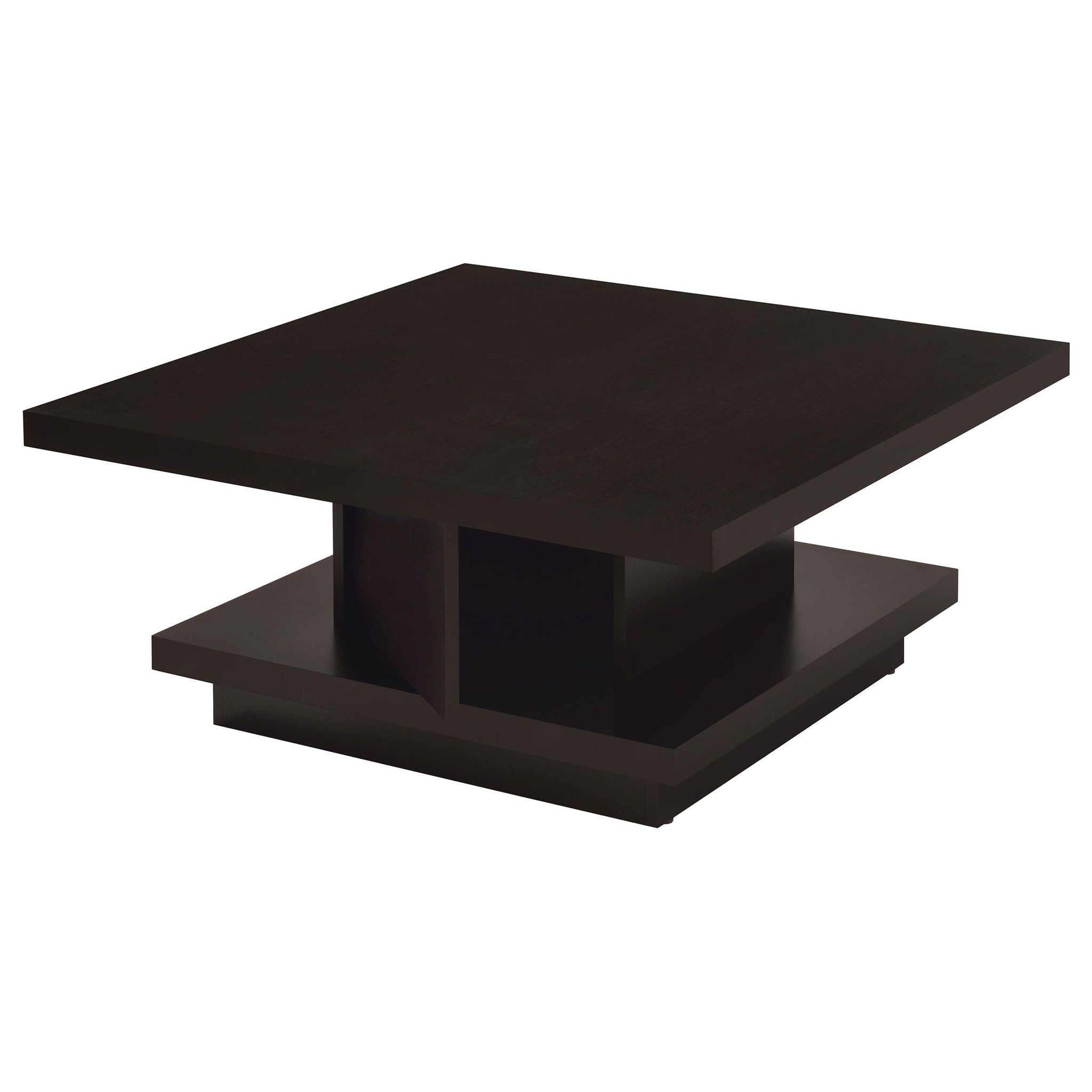 Reston Square Engineered Wood Coffee Table with Casters Cappuccino - Atlantic Fine Furniture Melbourne FL