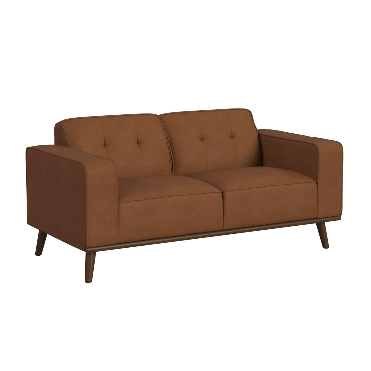 Destiny Loveseat With Wood Front in Dark Brown by Elements International, view 2