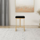 Joel - Mid-Century Modern Luxury Upholstered Stool - Black / Gold