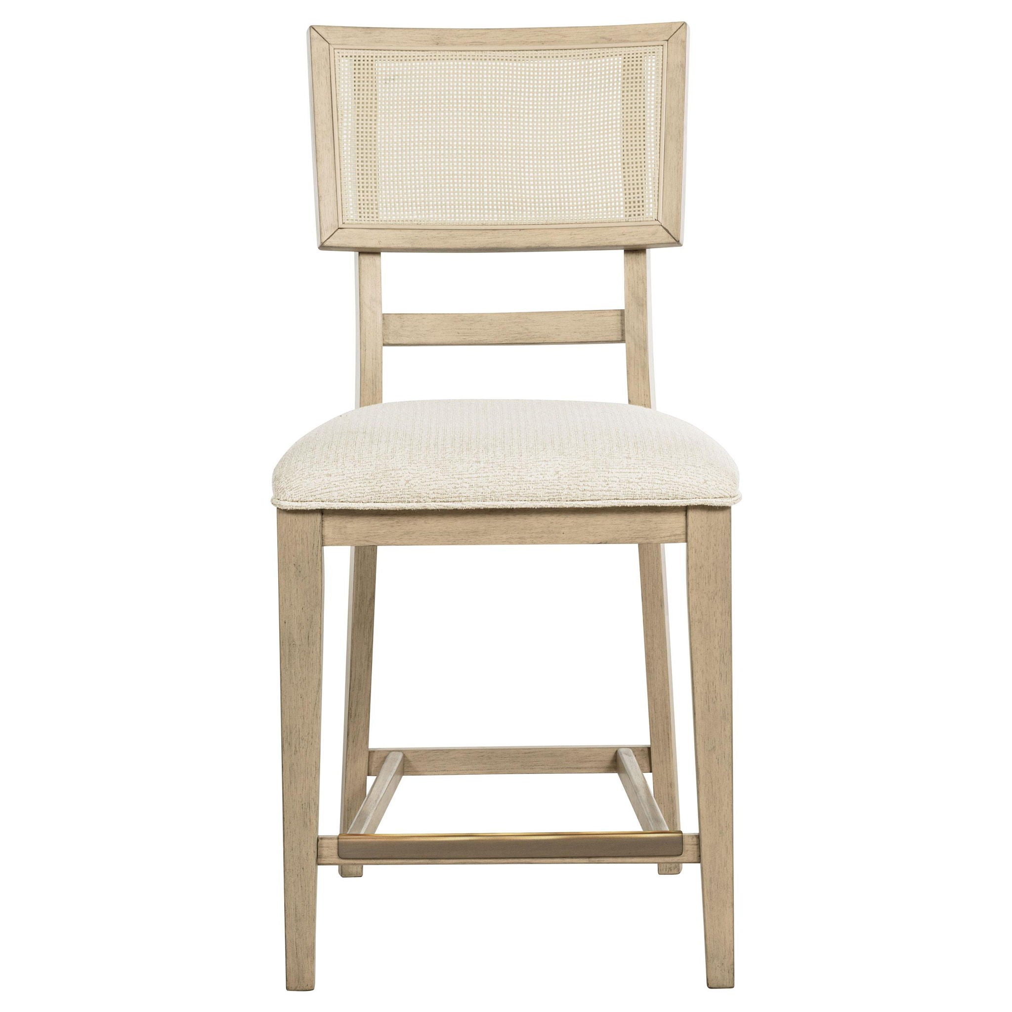 Kailani Rattan Cane Counter Side Chair Beige Oak (Set of 2)