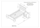 Bed With Headboard And Footboard For Kids, Teens, Adults, With A Nightstand