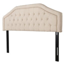 Angelica - Adjustable King / California King Tufted Headboard - Beige