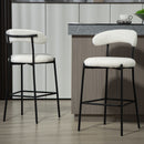 Counter Height Bar Stools With Powder Coating Base And Footrest