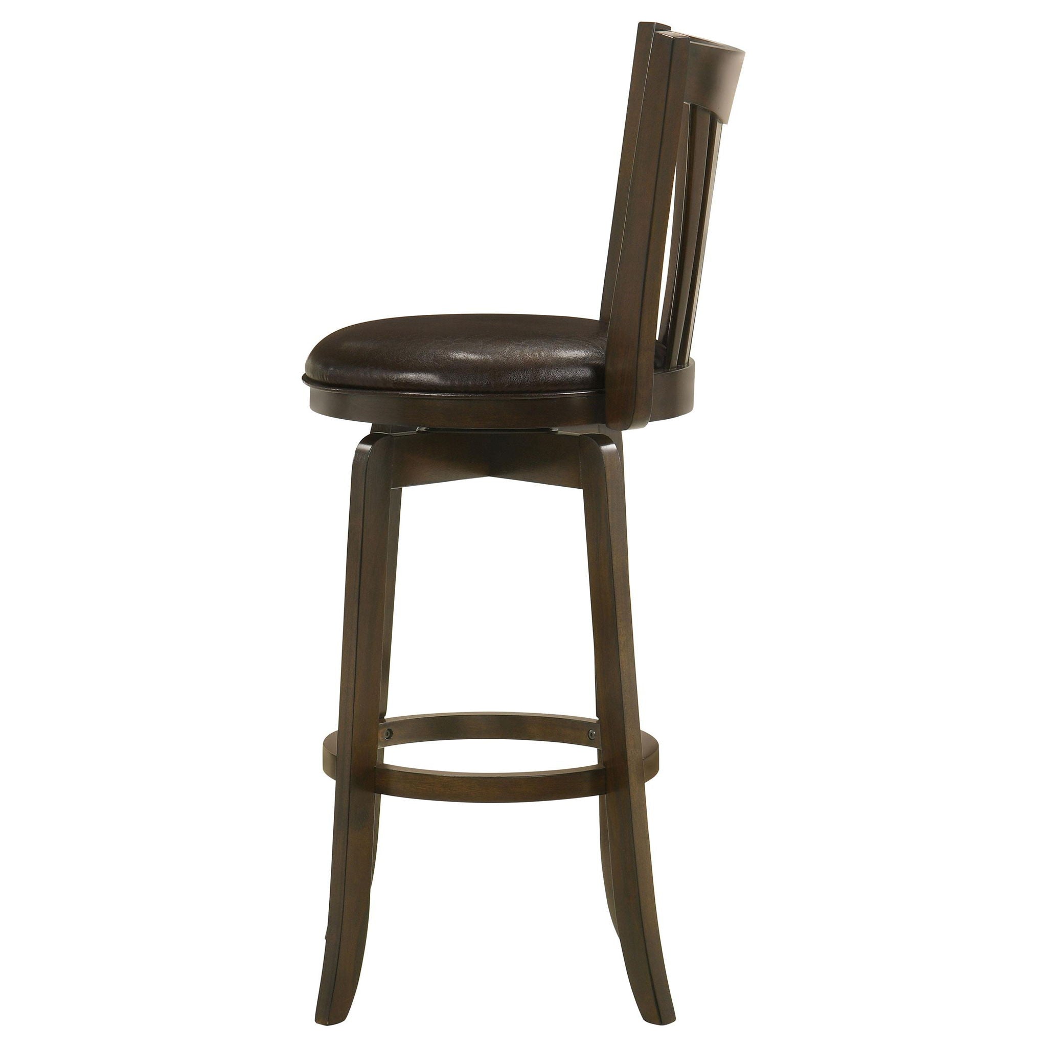 Lambert Wood Pub Height Swivel Bar Chair Dark Cherry - Atlantic Fine Furniture Melbourne FL