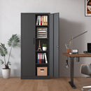 Heavy Metal Garage Storage Cabinet With Locking Doors, Steel, Adjustable Shelves