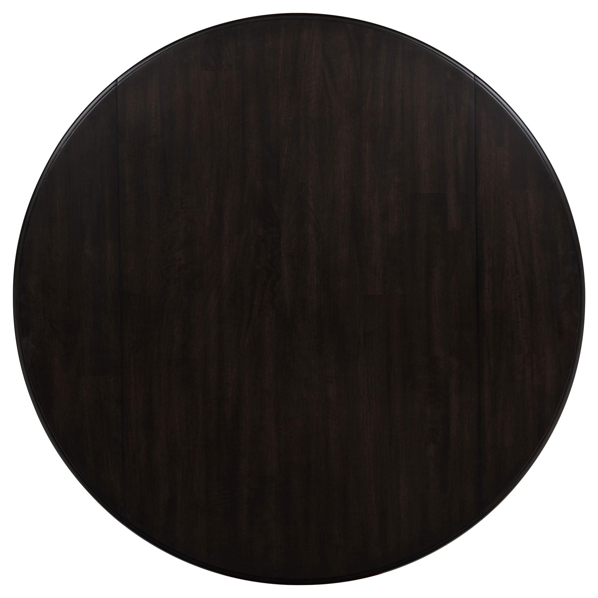 Catley 5-piece Round Drop Leaf Dining Table Set Dark Coffee